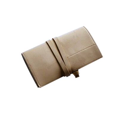 Leather Travel Cable Organizer Case Headphone Storage Bag Thumbnail