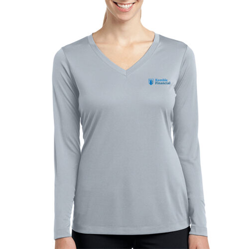 LC - Ladies Long Sleeve PosiCharge ® Competitor V Neck Tee Thumbnail